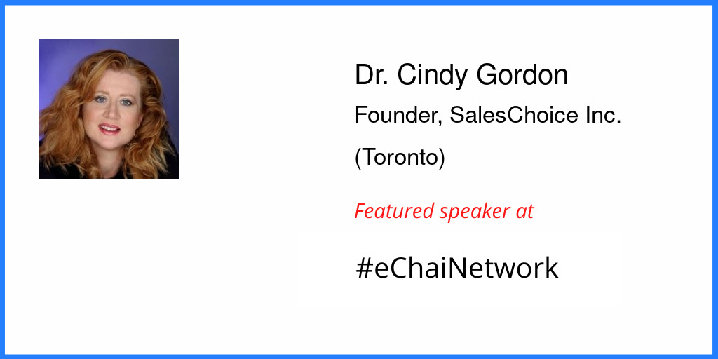 Dr. Cindy Gordon — EChai Ventures