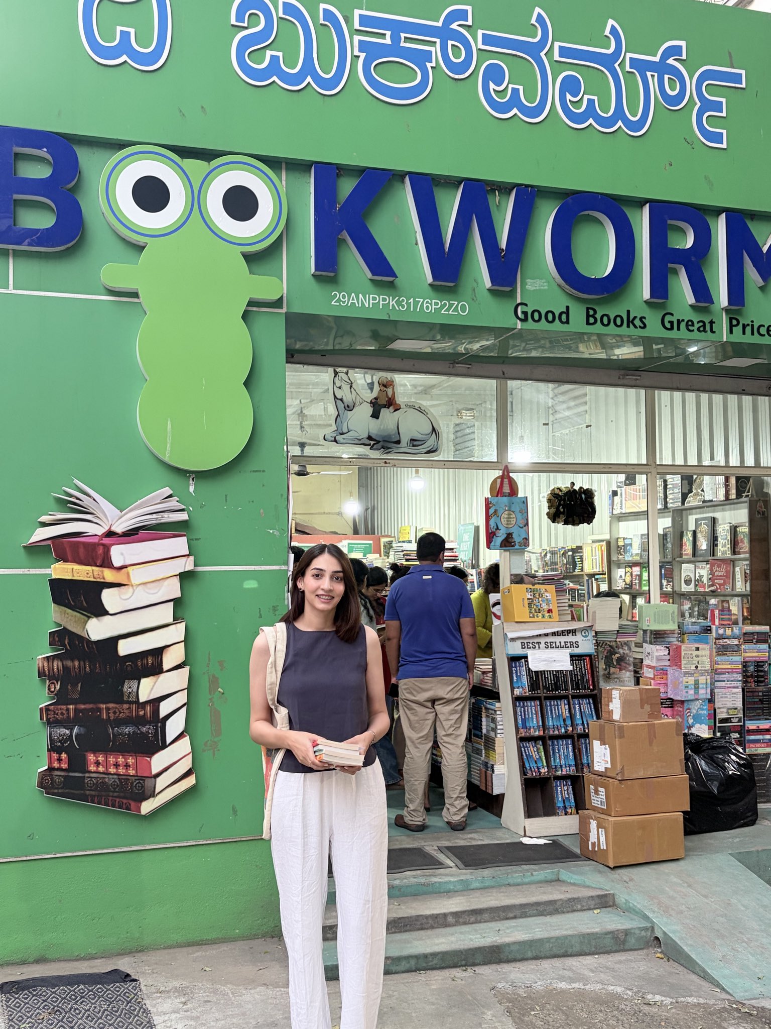 Inside Bookworm bookstore over the weekend