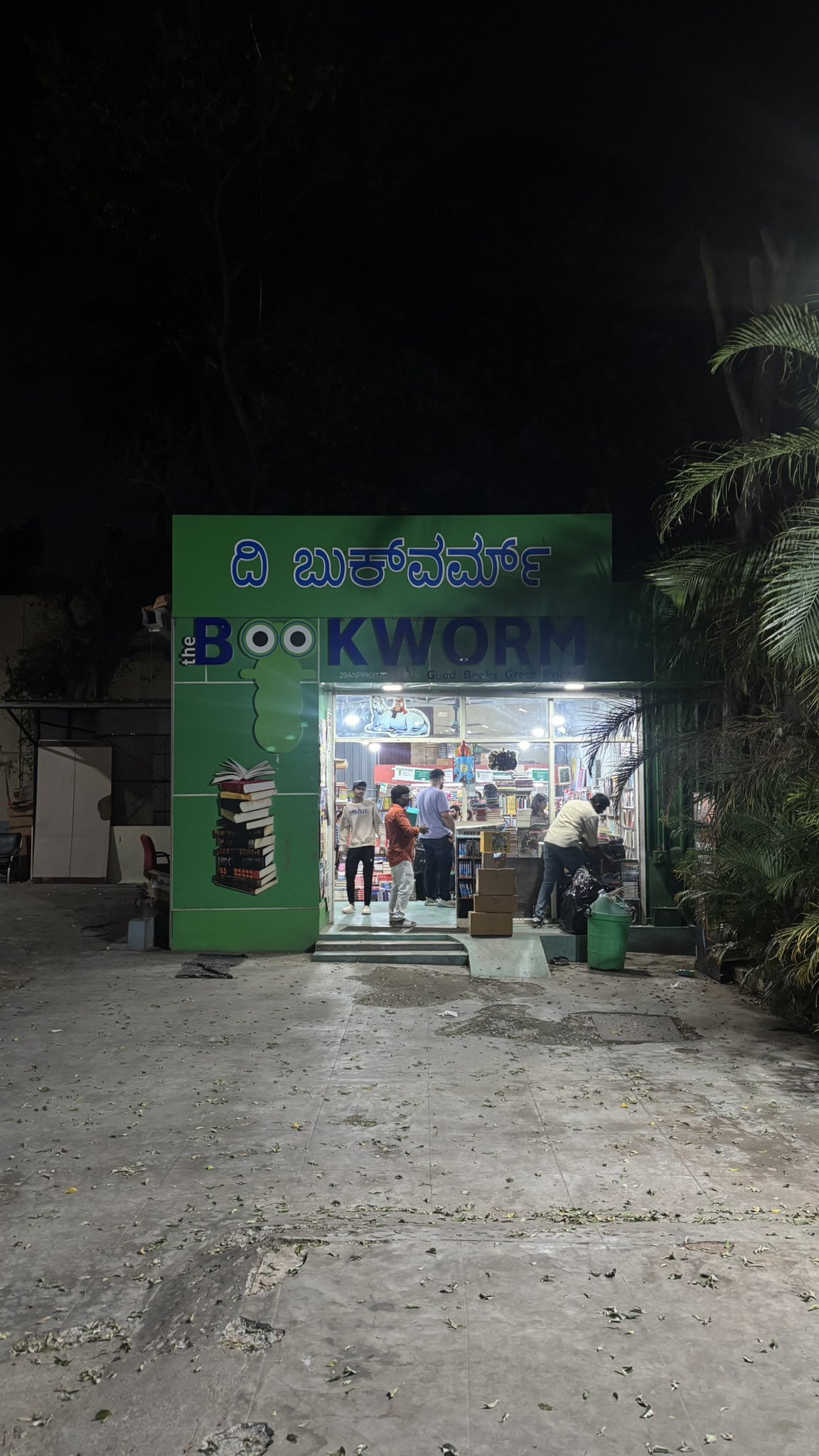Inside Bookworm bookstore after the rally of support