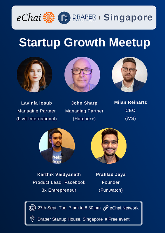 Cover for Startup Growth Networking Meetup in Singapore