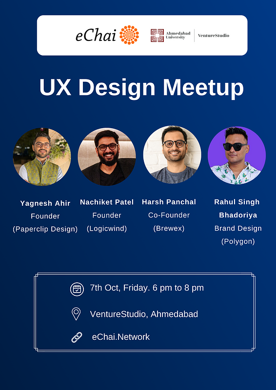 Cover for UX Design Meetup in Ahmedabad
