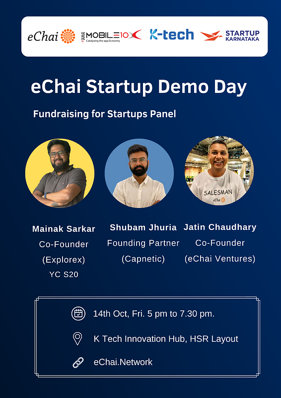 eChai Startup Demo Day in Bangalore