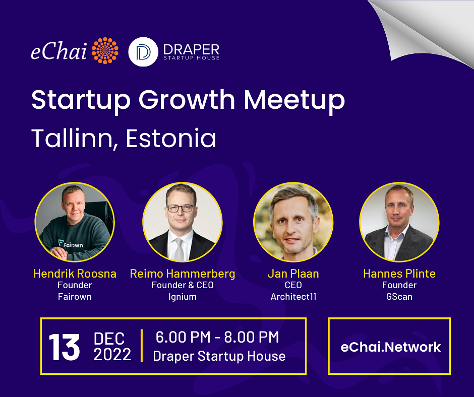 Cover for Startup Growth Networking Meetup in Tallinn