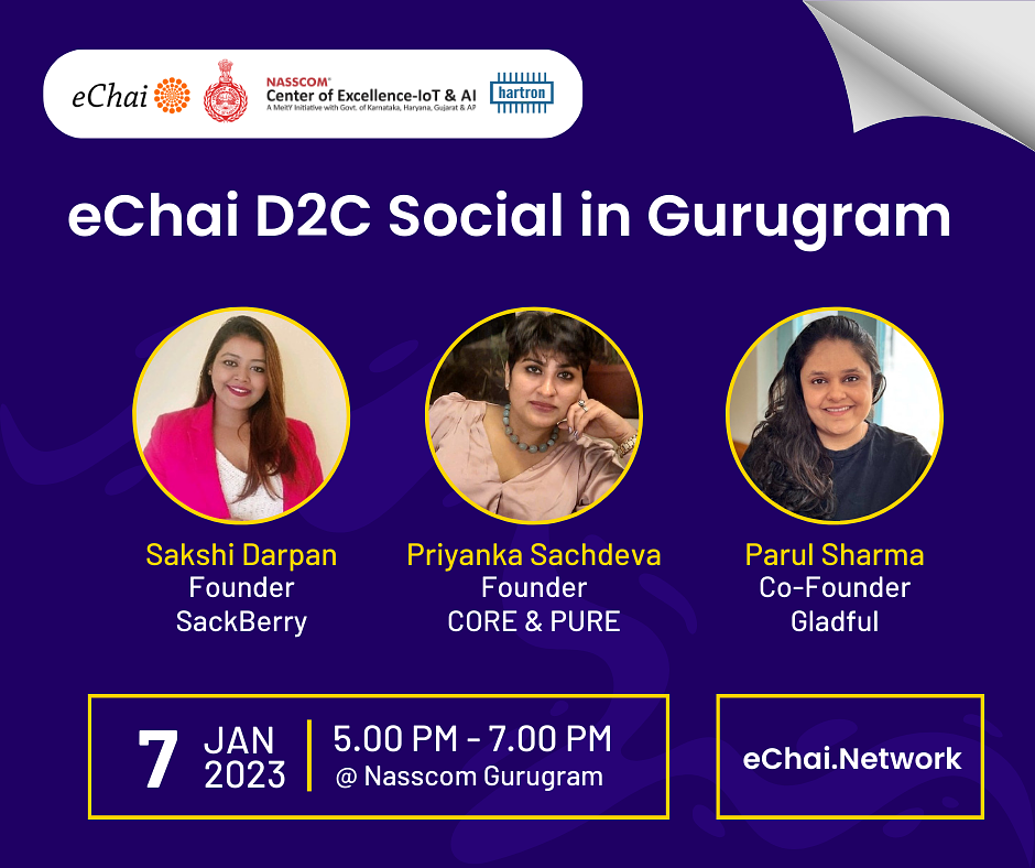 Cover for eChai D2C Social in Gurugram at Nasscom CoE