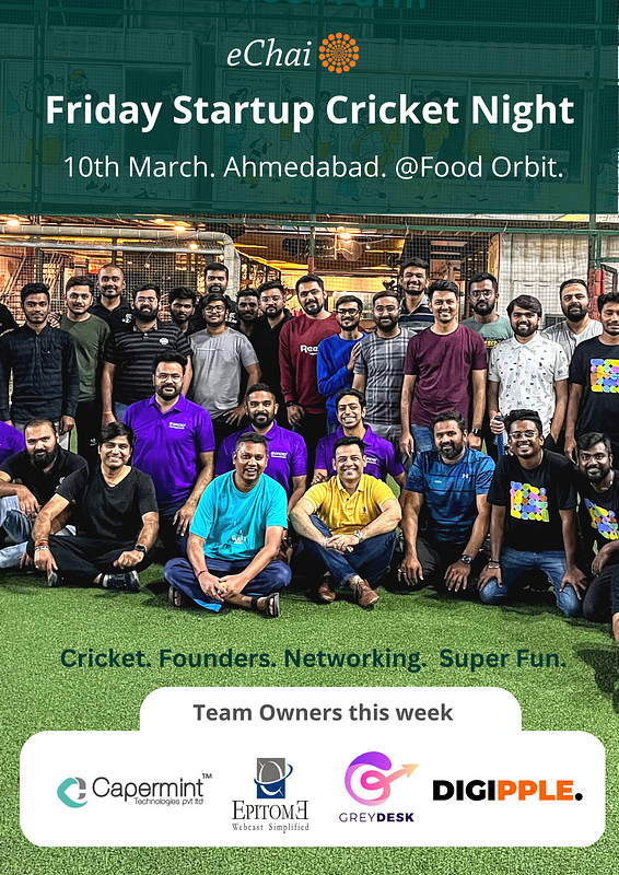 Cover for Friday Startup Cricket Night