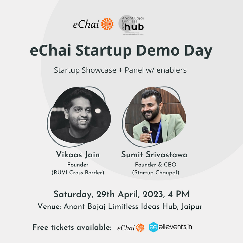 Cover for eChai Startup Demo Day in Jaipur