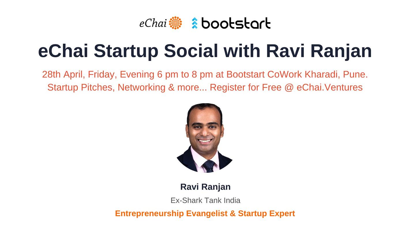 Cover for eChai Startup Social with Ravi Ranjan