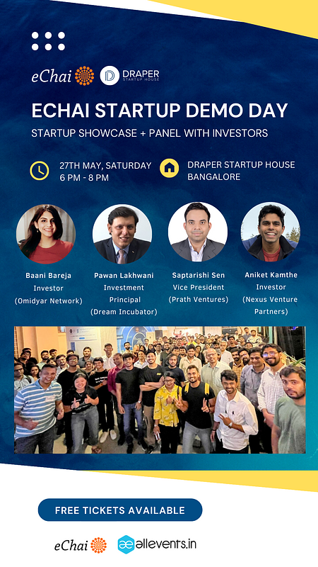 Cover for eChai Startup Demo Day in Bangalore