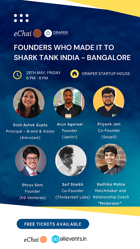 Cover for Founders who have made it to Shark Tank India - Bangalore edition