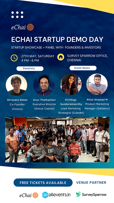 Cover for eChai Startup Demo Day in Chennai
