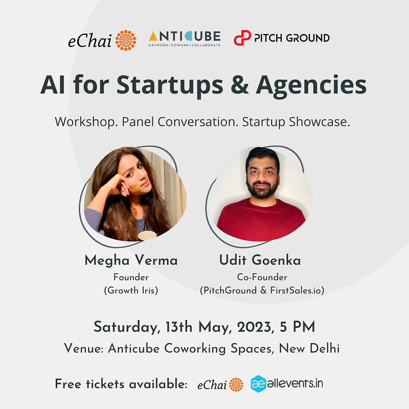 Cover for Generative AI Tools (ChatGPT etc.) for Startups and Agencies - Delhi edition