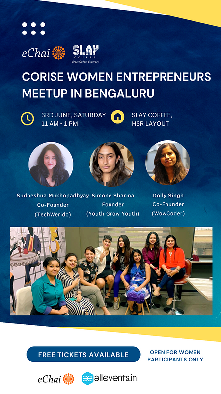 Cover for CoRise Women Entrepreneurs Meetup in Bangalore