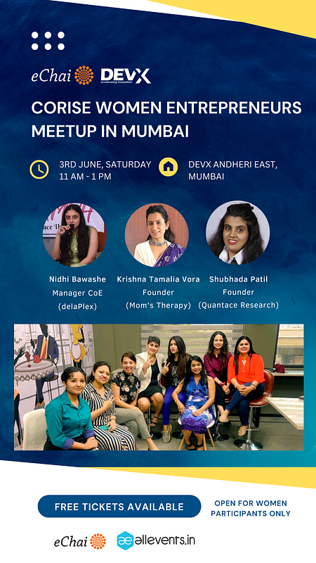 Cover for CoRise Women Entrepreneurs Meetup in Mumbai