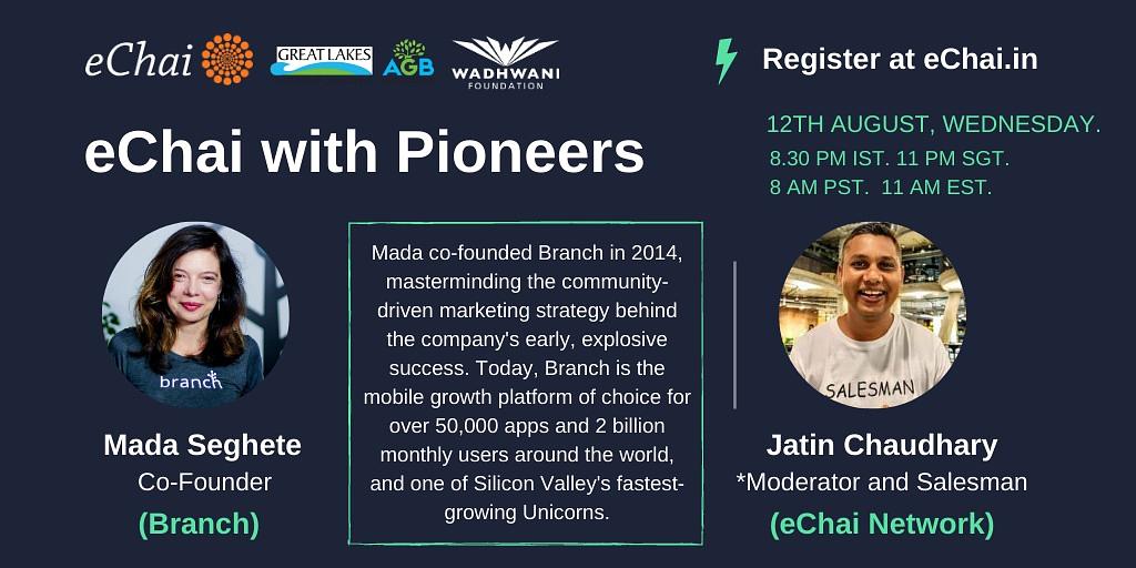 Cover for eChai with Pioneers ft. Mada Seghete, Co-Founder, Branch