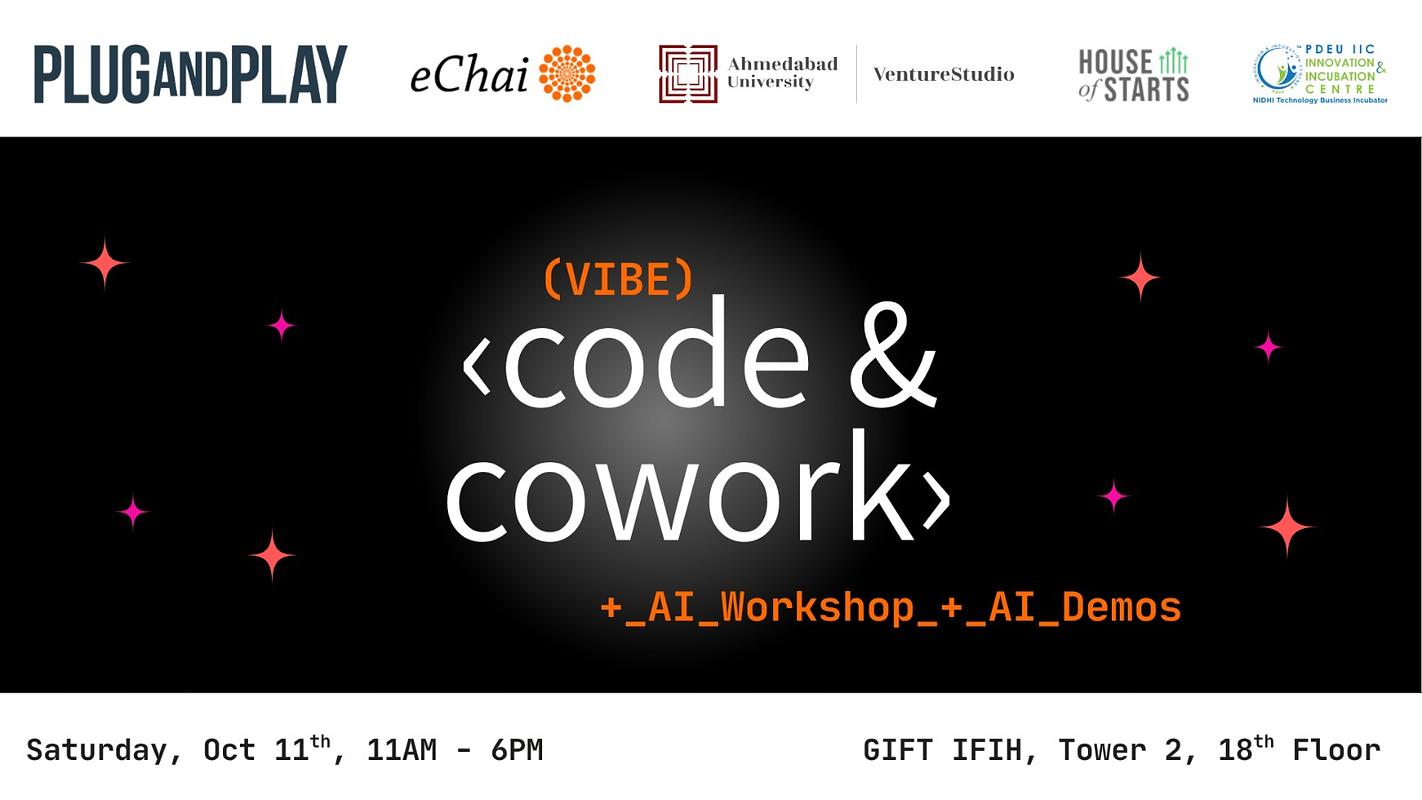 Cover for Code & Cowork + AI Workshop + AI Demos at GIFT City