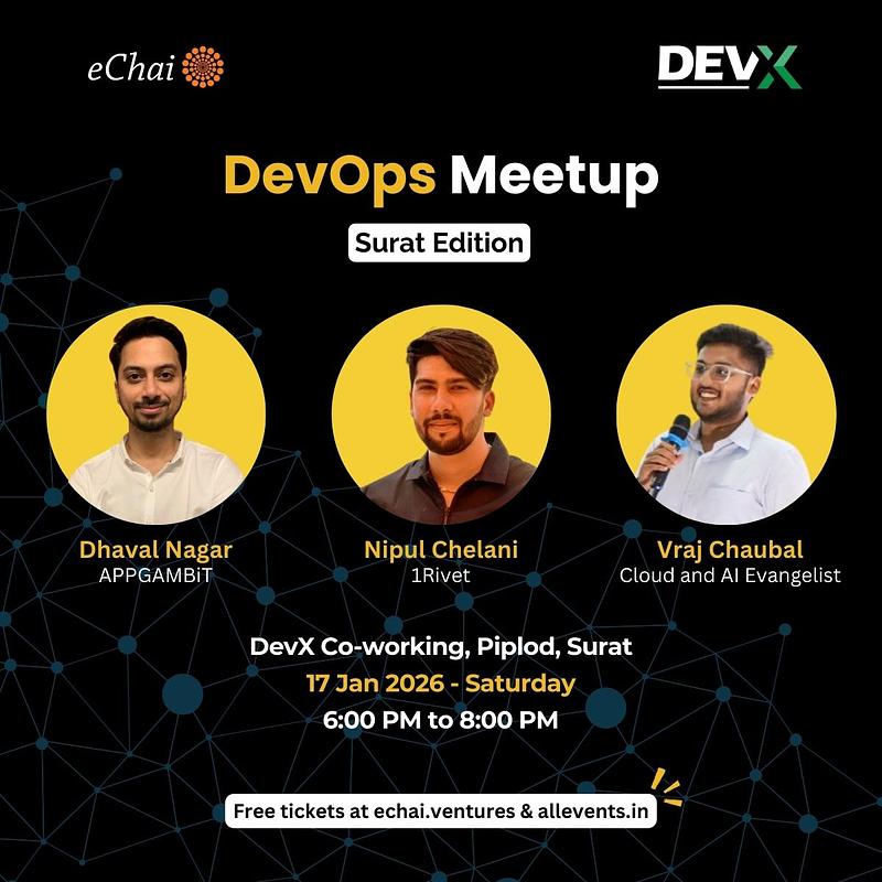 Cover for DevOps Meetup in Surat : How Teams Build, Run, and Evolve Products