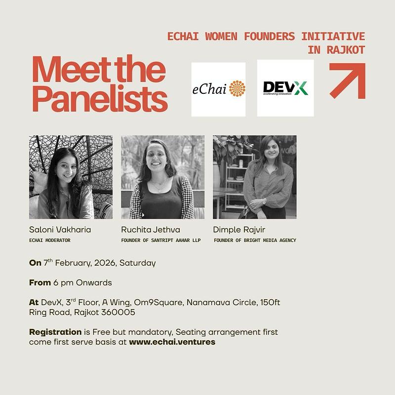 Cover for eChai Women Founders Initiative in Rajkot: February Edition