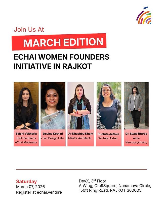 Cover for eChai Women Founders Initiative in Rajkot: March Edition
