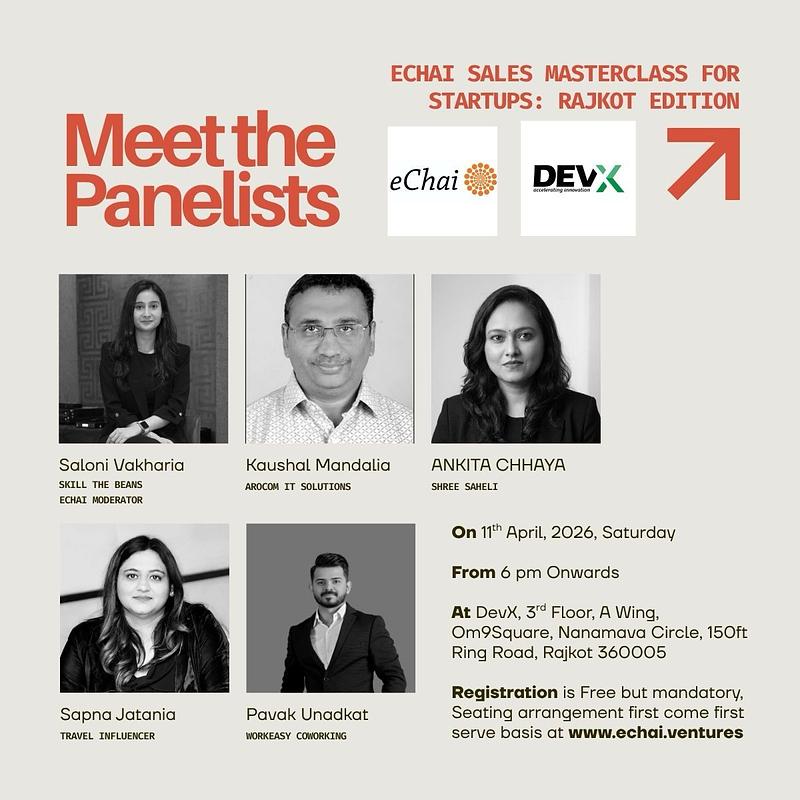 Cover for Sales Masterclass for Startups : Rajkot Edition