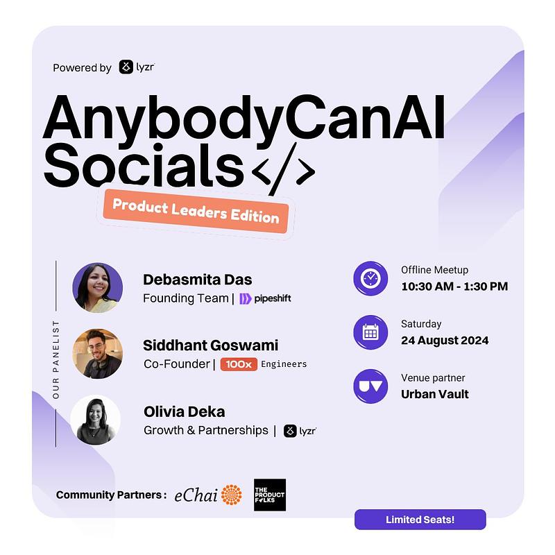 Cover for Anybody Can AI Socials : Product Leaders Edition
