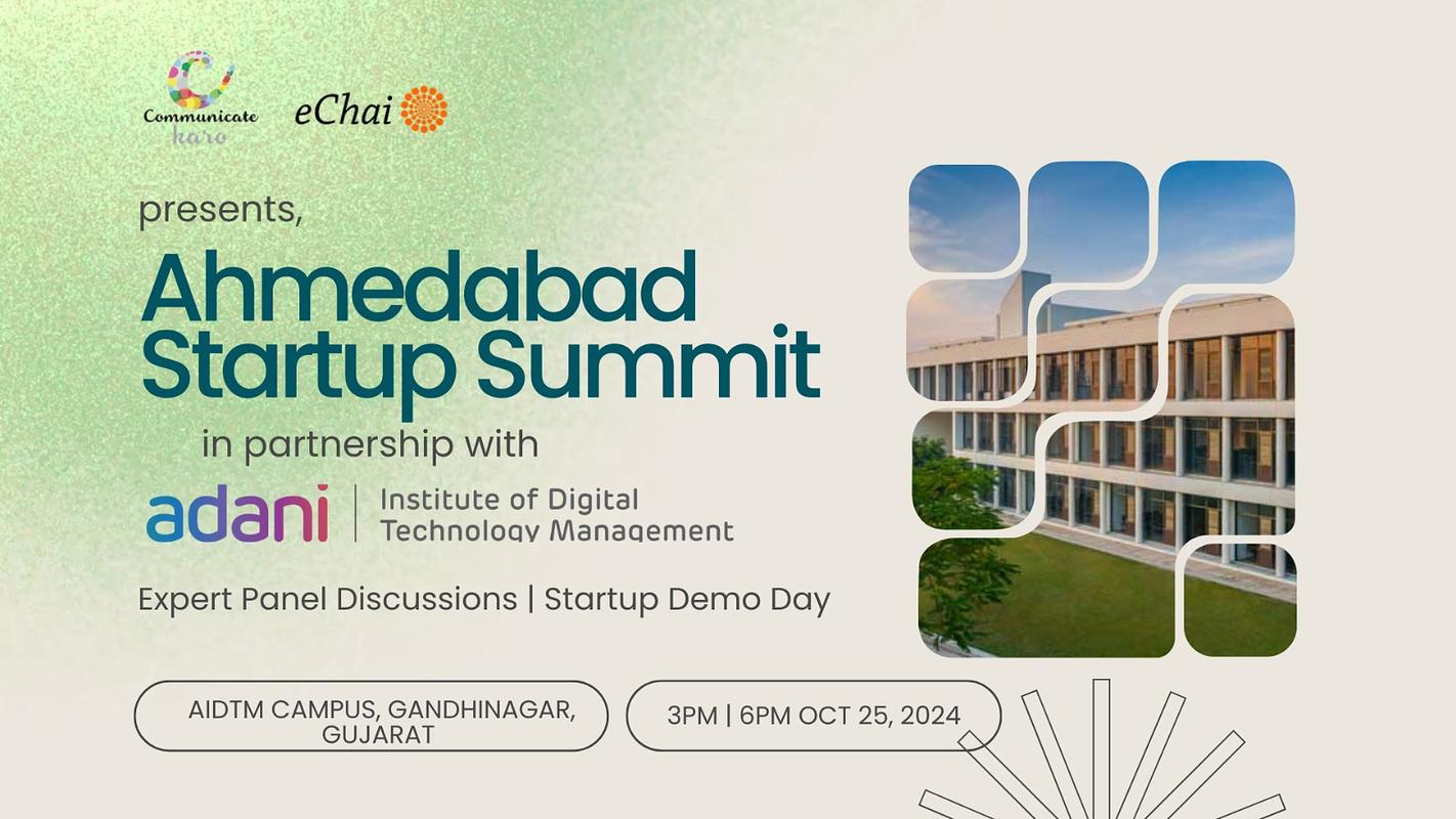 Cover for Ahmedabad Startup Summit with AIDTM