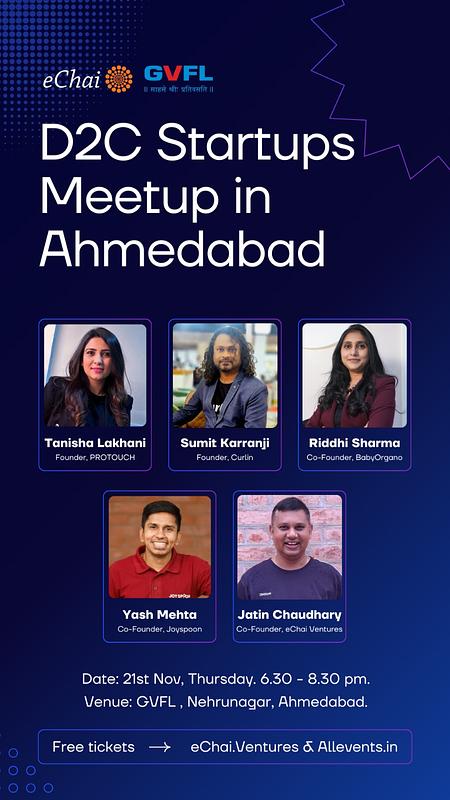 Cover for D2C Startups Meetup in Ahmedabad