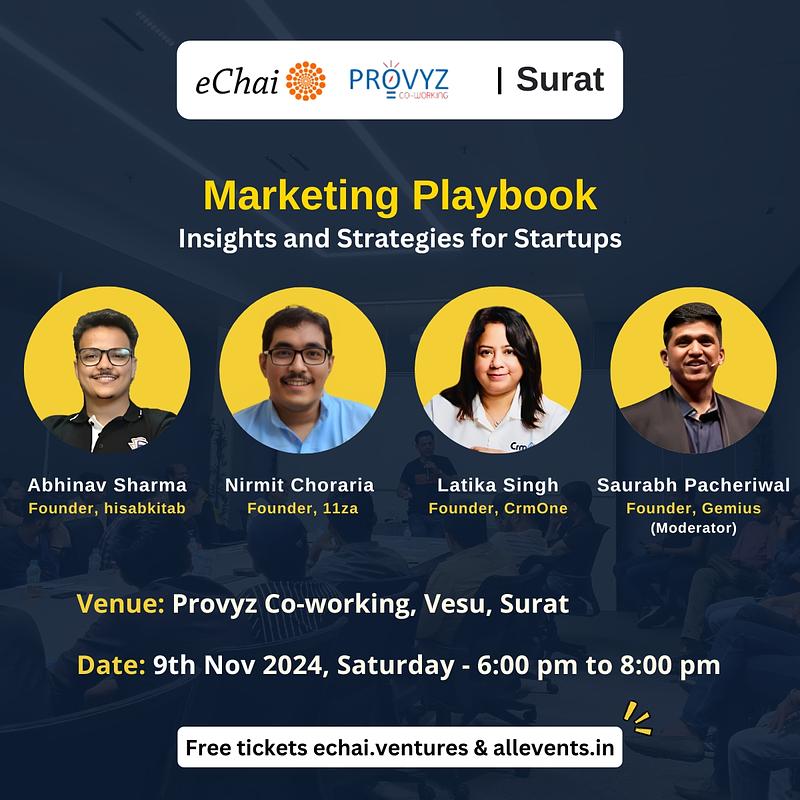 Cover for Marketing Playbook: Insights and Strategies for Startups: Surat Edition