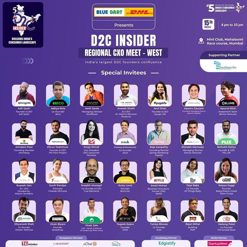 Cover for D2C Insider Regional CXO Meet - West