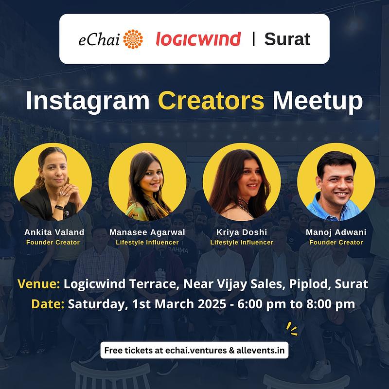Cover for Instagram Creators Meetup in Surat