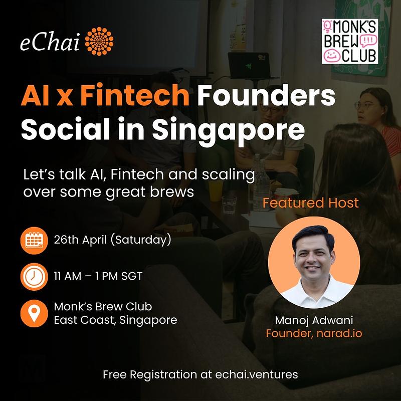 Cover for AI x FinTech Founders Social in Singapore