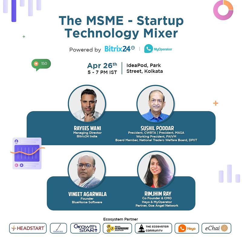 Cover for The MSME - Startup Technology Mixer | MyOperator - Bitrix24 India Kolkata Event