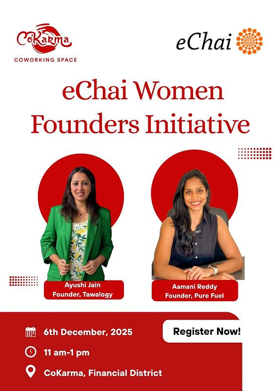 Cover for eChai Women Founders Initiative in Hyderabad: December Edition