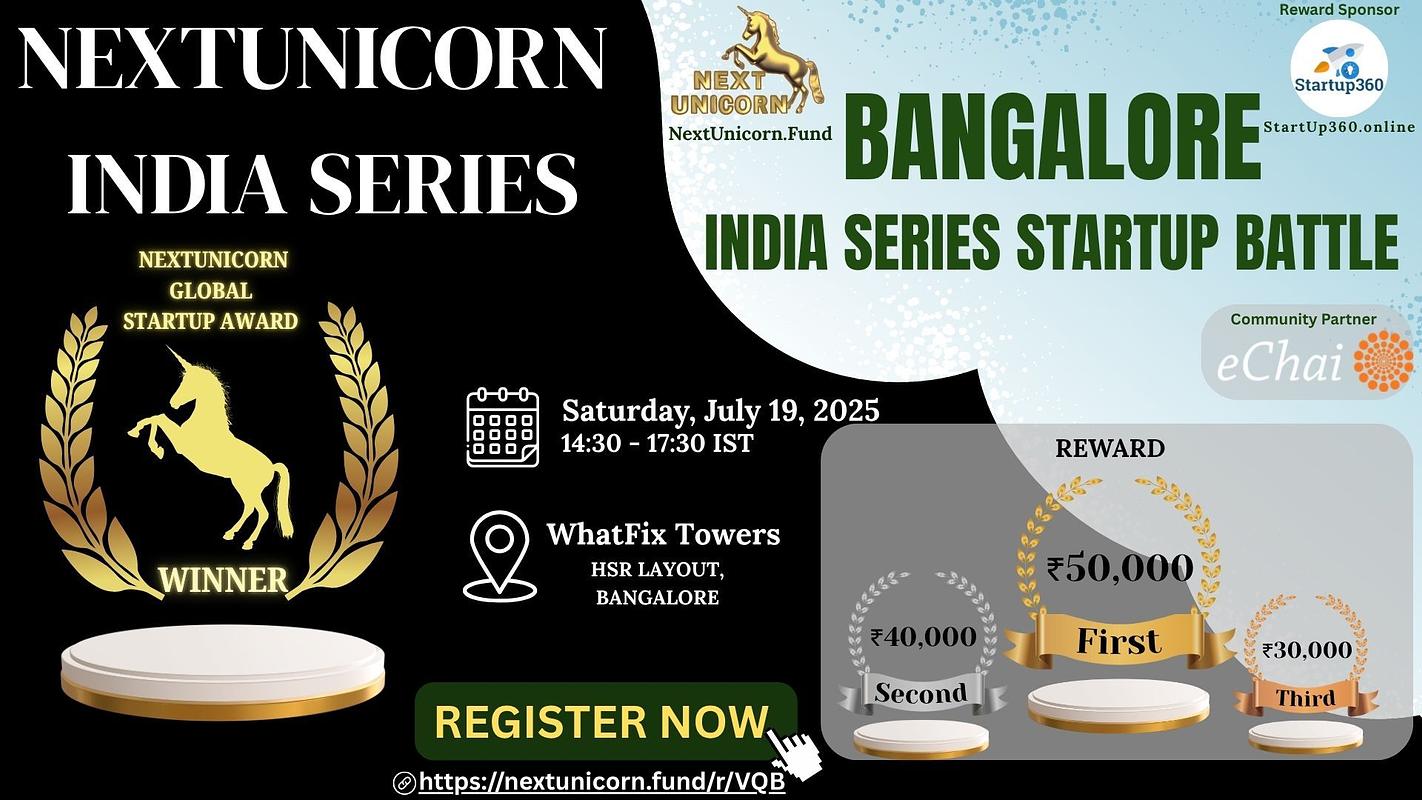 Cover for Bangalore: NextUnicorn Global StartUp Battle, India Series