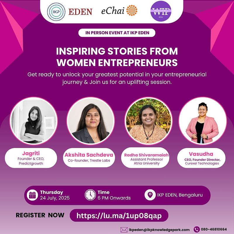 Cover for eChai Women Founders Initiative in Bengaluru: July Edition