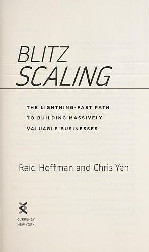 Blitzscaling cover