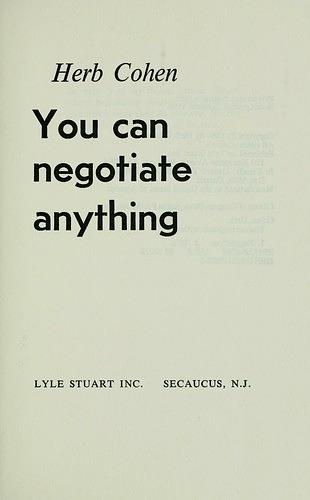 You Can Negotiate Anything cover