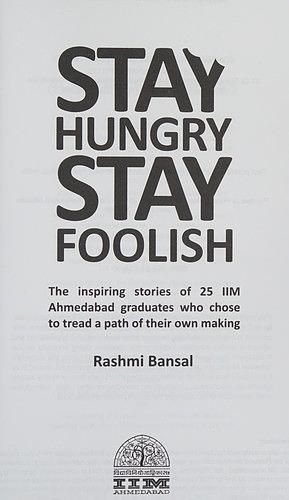 Stay Hungry Stay Foolish cover