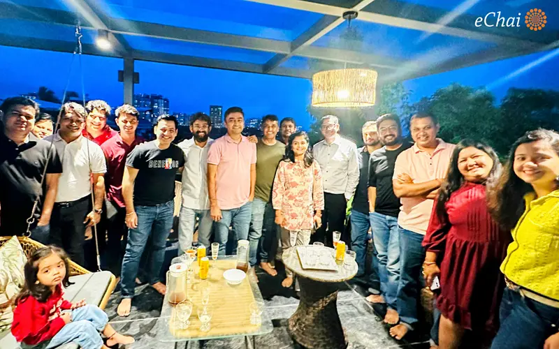 CA Mehul Shah hosted an eChai Social at his home with top founders from Surat