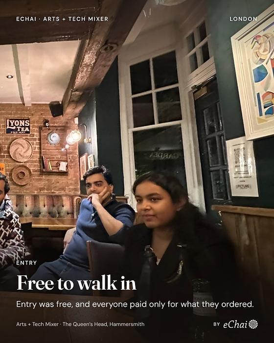 From eChai Arts + Tech Mixer in London