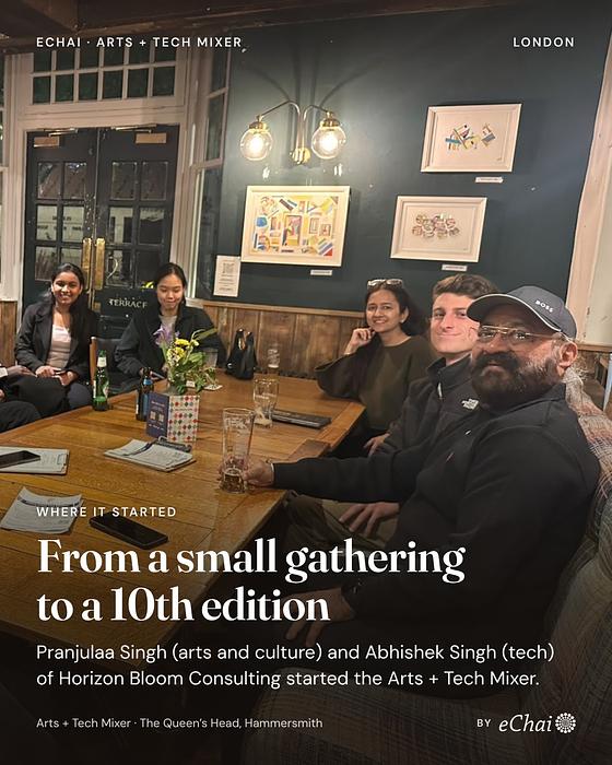From eChai Arts + Tech Mixer in London
