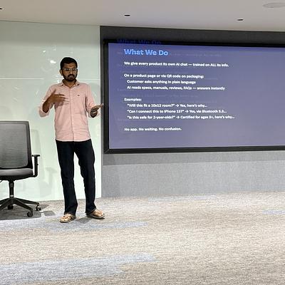 Snapshot from eChai Startup Demo Day in Surat