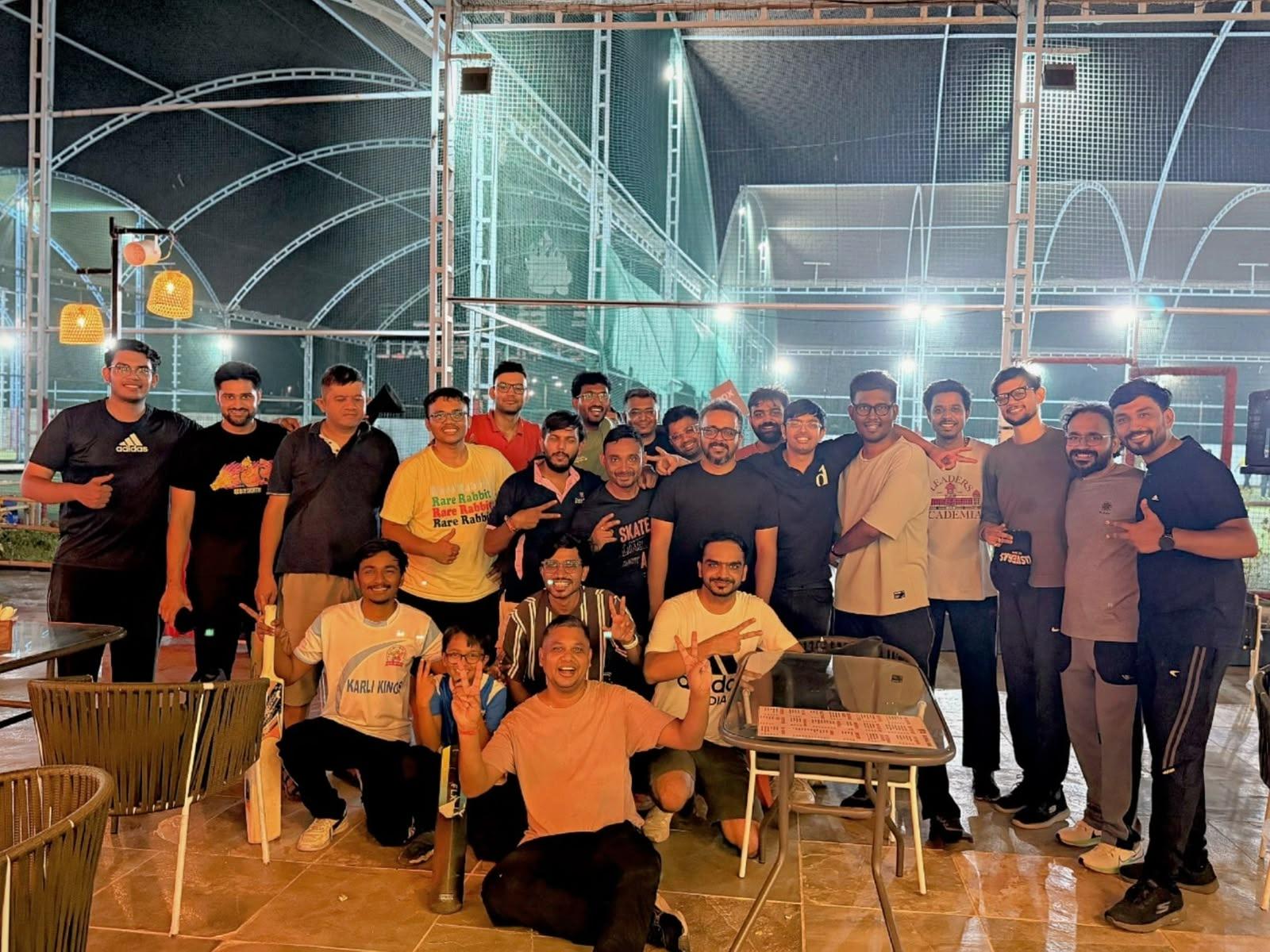 Snapshot from eChai Startup Cricket Night in Ahmedabad