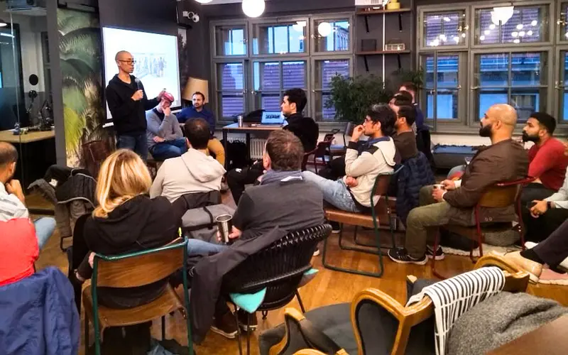 Ocean Protocol's Bruce Pon showed up for the eChai Berlin launch at WeWork