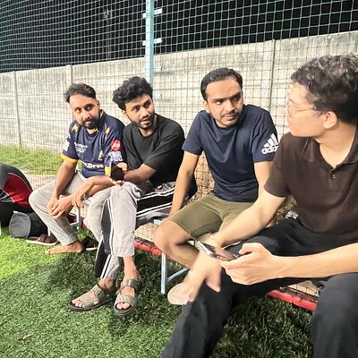 Snapshot from eChai Startup Cricket Night in Ahmedabad