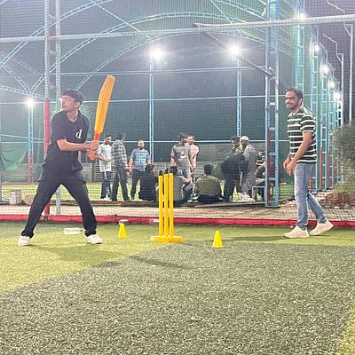 Snapshot from eChai Startup Cricket Night in Ahmedabad