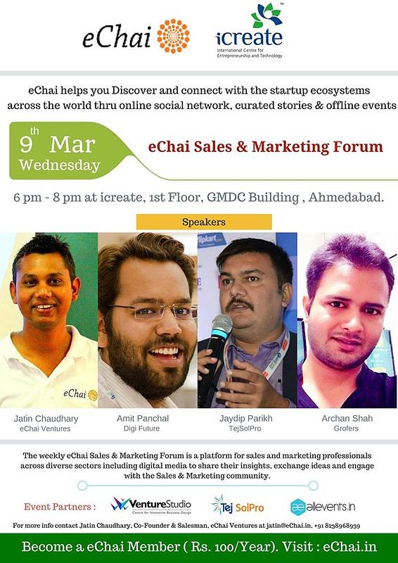 Cover for eChai Sales & Marketing Forum - Week 2. March 2016