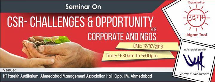Cover for CSR- challenges & opportunity for corporate and Ngo