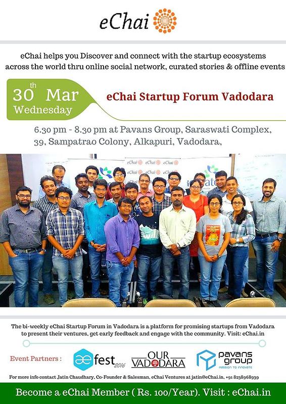 Cover for eChai Startup Forum Vadodara