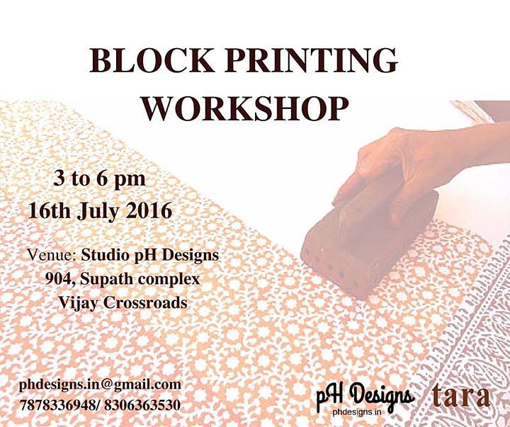 Cover for Block Printing Workshop