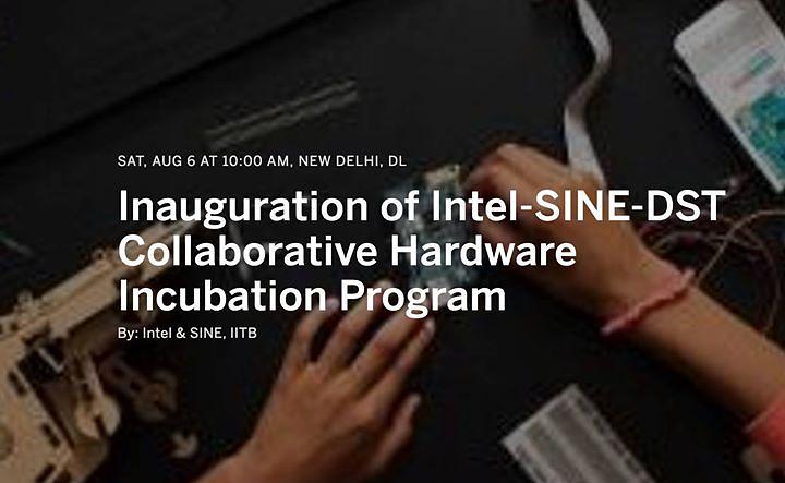 Cover for Inauguration of Intel-SINE-DST Hardware Incubation Program